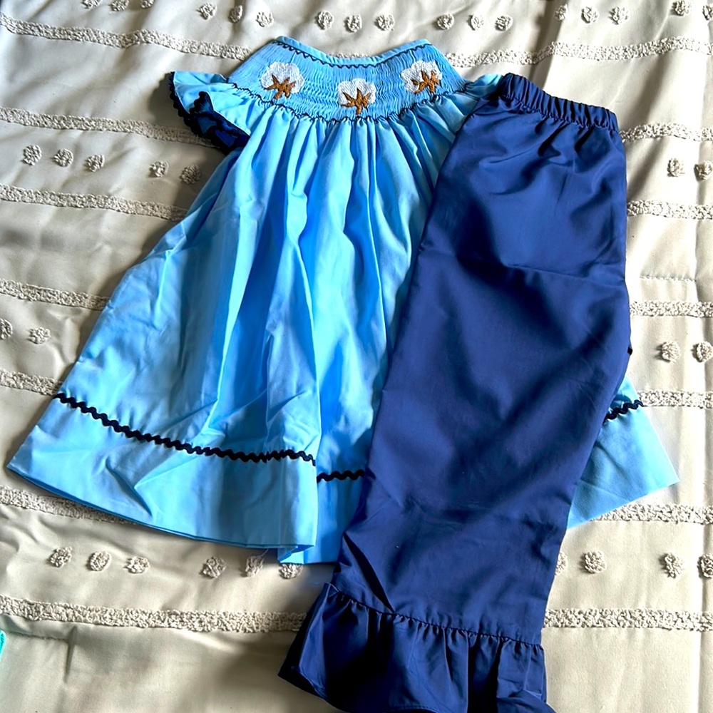 Cotton Smock Set 4T Never Worn